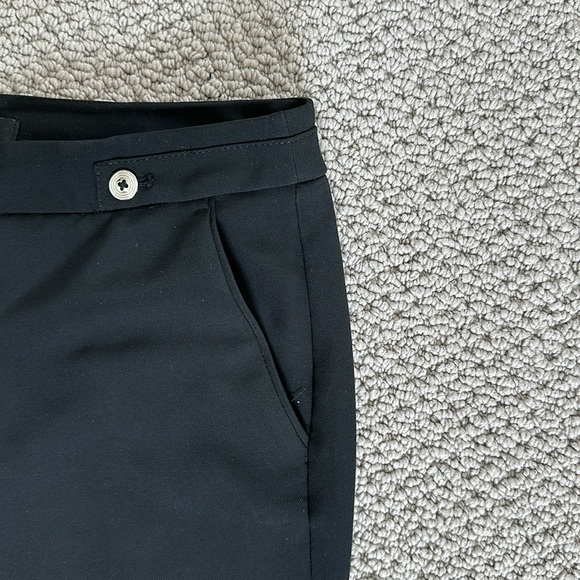 White House Black Market Black Soft Drape Tapered Ankle Pant Size 2R - Picture 7 of 9